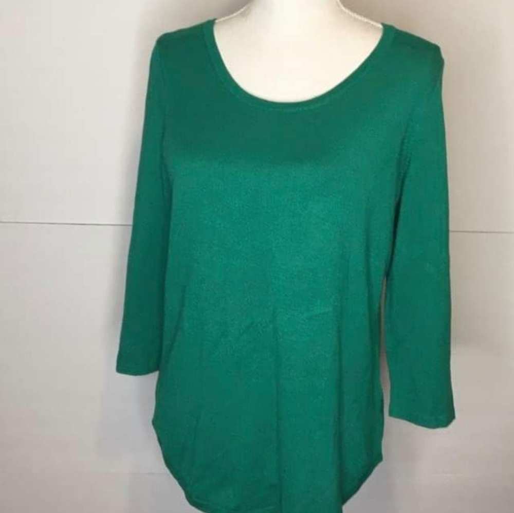 Large Kim Rogers Green Sweater.